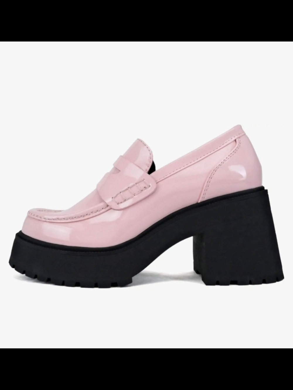 New In Box Soda “AMP” ~ Women Round Toe Slip-On Lug Sole High Heel Penny Loafer
